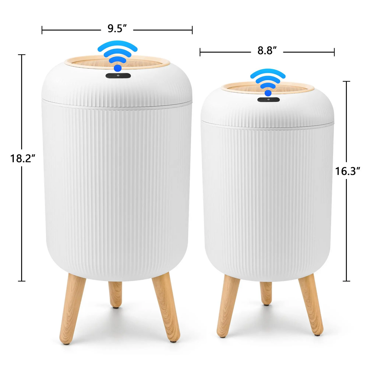 Smart Automatic Trash Can with Motion Sensor – Touchless Waterproof Garbage Bin, Space-Saving Nordic Wastebasket for Bathroom, Kitchen, Office & Home