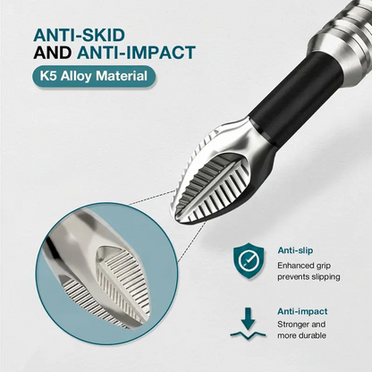 Impact-Resistant Magnetic Screwdriver Bits, Anti-Slip Power Tool Bit Set for Home Maintenance & DIY