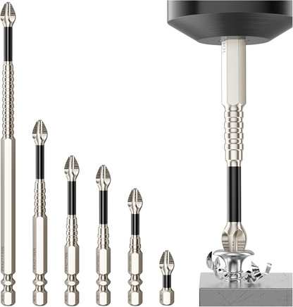 Impact-Resistant Magnetic Screwdriver Bits, Anti-Slip Power Tool Bit Set for Home Maintenance & DIY