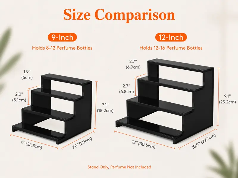 4-Tier Black Countertop Organizer Display Stand – Multi-Purpose Storage Rack for Perfume, Makeup, Spices & Home Decor